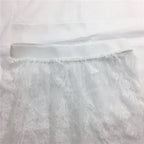 Miniskirt Sexy Transparent Lace Mesh Skirt Shirt Extender Women Summer Mini Black White Short Micro Skirt Ladies Underskirt