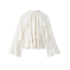 Pearl Bloom Ruffle Blouse