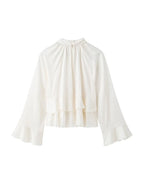 Pearl Bloom Ruffle Blouse