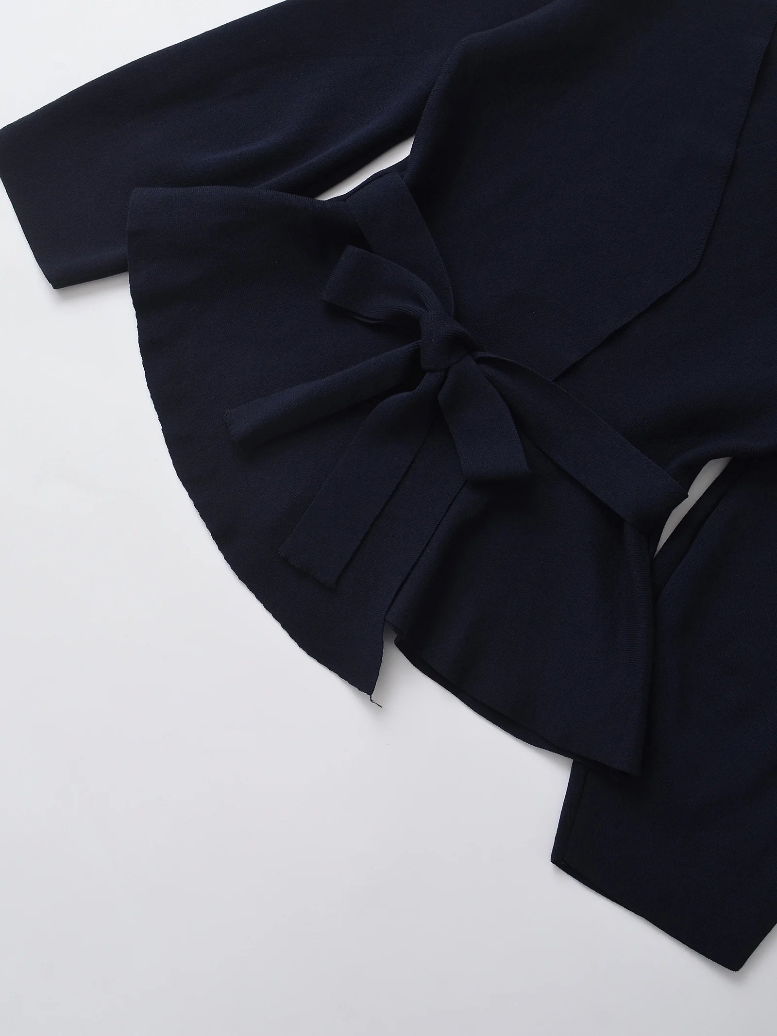 Spring Women Shoulder Pad Belt Knit Blazer Women Retro V-neck Long Sleeve Versatile Female Coat Women Clothes 9598/128