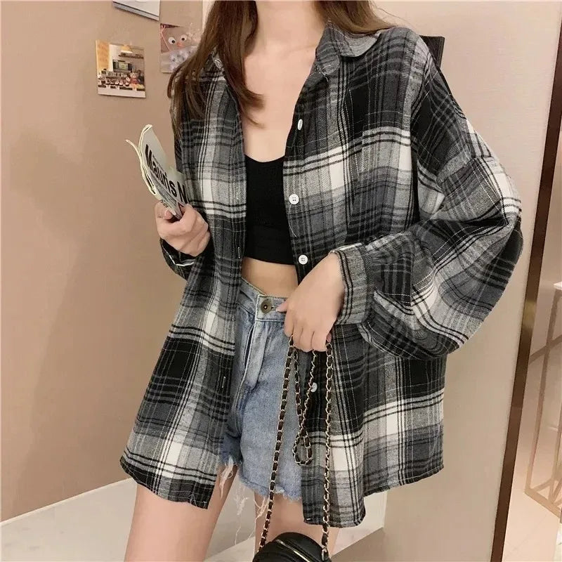 Noire Gradient Plaid Shirt