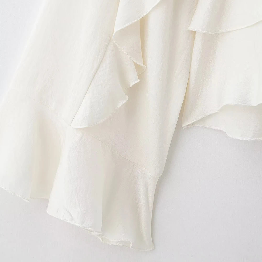 Pearl Bloom Ruffle Blouse