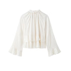 Pearl Bloom Ruffle Blouse