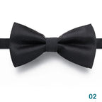 1PCS Bow Ties for Men Wedding Bowtie Black Neck Tie Adjustable Bowknot Classic Butterfly Cravat Adult Double Tie Business Gift