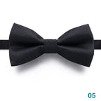 1PCS Bow Ties for Men Wedding Bowtie Black Neck Tie Adjustable Bowknot Classic Butterfly Cravat Adult Double Tie Business Gift