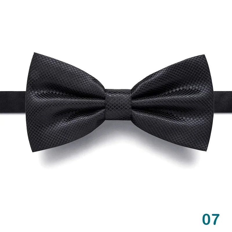 1PCS Bow Ties for Men Wedding Bowtie Black Neck Tie Adjustable Bowknot Classic Butterfly Cravat Adult Double Tie Business Gift