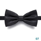 1PCS Bow Ties for Men Wedding Bowtie Black Neck Tie Adjustable Bowknot Classic Butterfly Cravat Adult Double Tie Business Gift