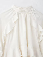 Pearl Bloom Ruffle Blouse