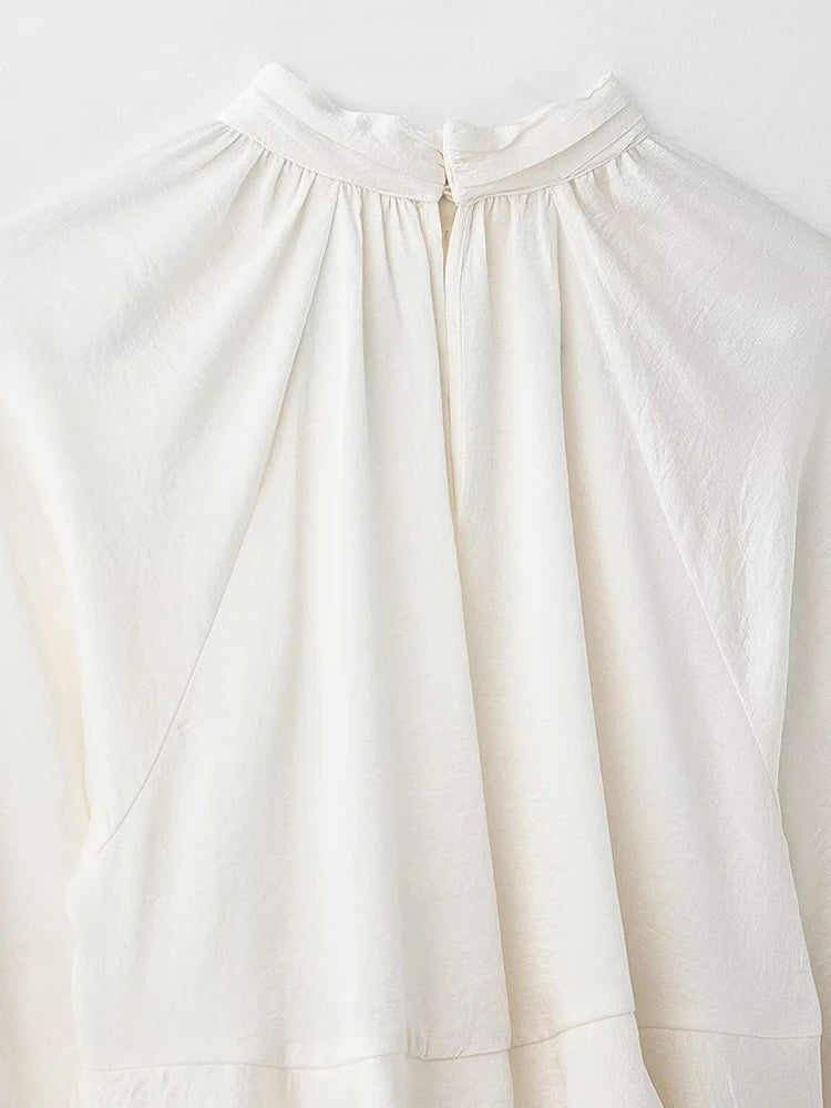 Pearl Bloom Ruffle Blouse