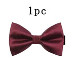 1PCS Bow Ties for Men Wedding Bowtie Black Neck Tie Adjustable Bowknot Classic Butterfly Cravat Adult Double Tie Business Gift