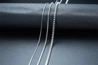 1/2/3MM Thin Chain Necklace for Men,Stainless Steel Square Box Chain Link Collars,Male Jewelry Gift