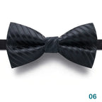 1PCS Bow Ties for Men Wedding Bowtie Black Neck Tie Adjustable Bowknot Classic Butterfly Cravat Adult Double Tie Business Gift