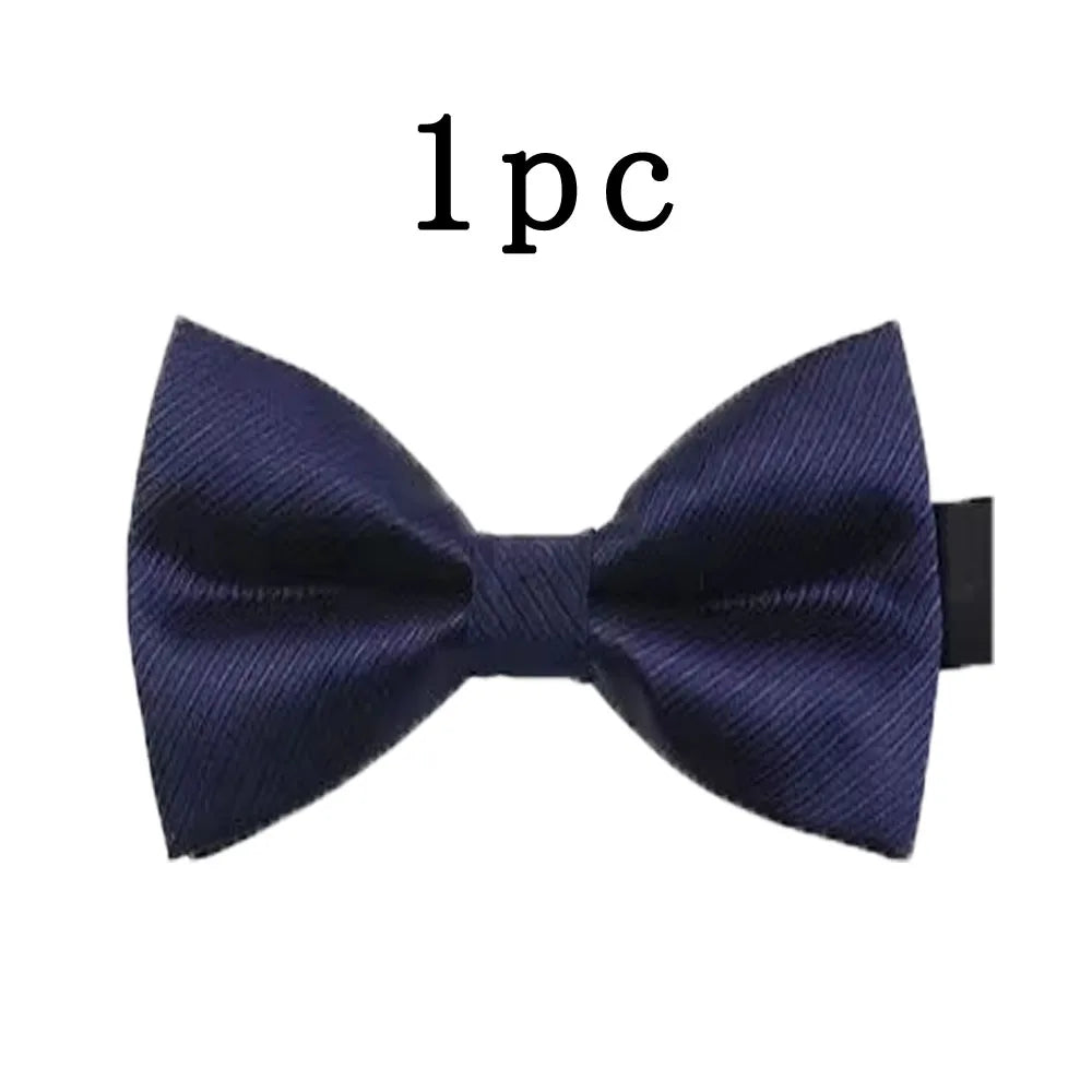 1PCS Bow Ties for Men Wedding Bowtie Black Neck Tie Adjustable Bowknot Classic Butterfly Cravat Adult Double Tie Business Gift