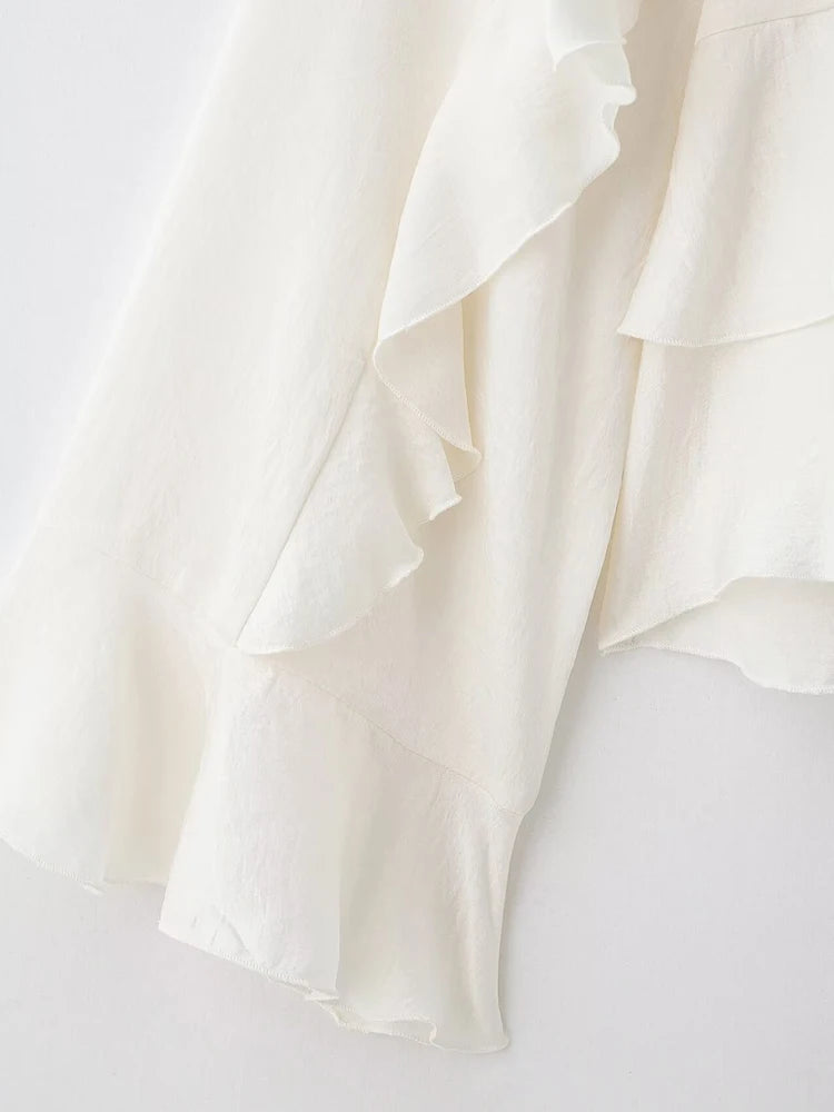 Pearl Bloom Ruffle Blouse