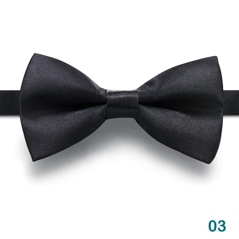 1PCS Bow Ties for Men Wedding Bowtie Black Neck Tie Adjustable Bowknot Classic Butterfly Cravat Adult Double Tie Business Gift