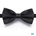 1PCS Bow Ties for Men Wedding Bowtie Black Neck Tie Adjustable Bowknot Classic Butterfly Cravat Adult Double Tie Business Gift