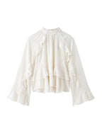 Pearl Bloom Ruffle Blouse